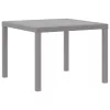 Kerti Asztal Világosszürke 100 x 100 x 73 cm polirattan