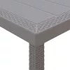 Kerti Asztal Világosszürke 100 x 100 x 73 cm polirattan