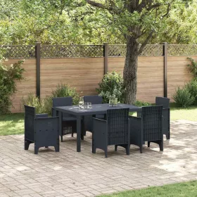 Kerti Asztal Antracit 150 x 100 x 73 cm polirattan