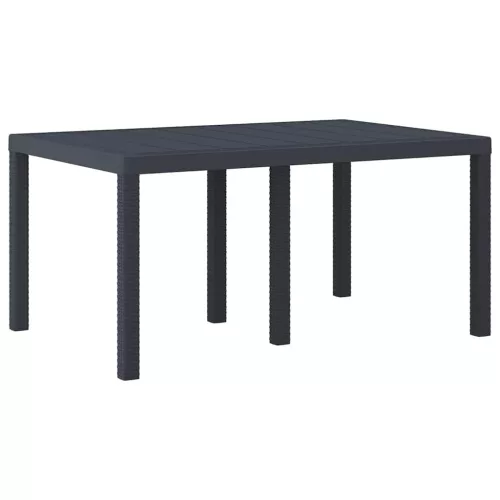 Kerti Asztal Antracit 150 x 100 x 73 cm polirattan
