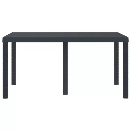 Kerti Asztal Antracit 150 x 100 x 73 cm polirattan