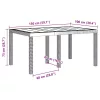 Kerti Asztal Antracit 150 x 100 x 73 cm polirattan