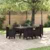 Kerti Asztal Barna 150 x 100 x 73 cm polirattan