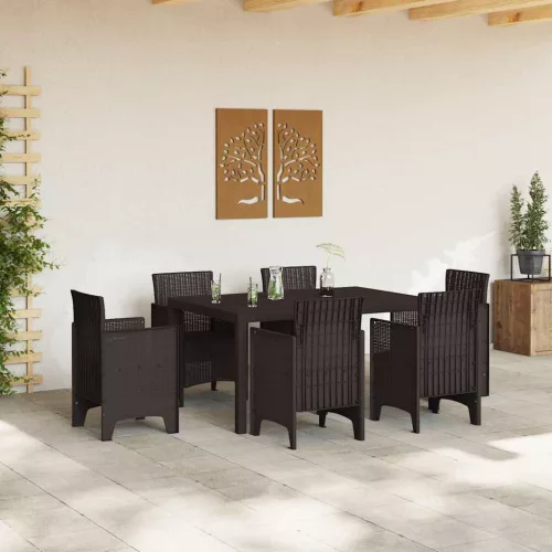 Kerti Asztal Barna 150 x 100 x 73 cm polirattan