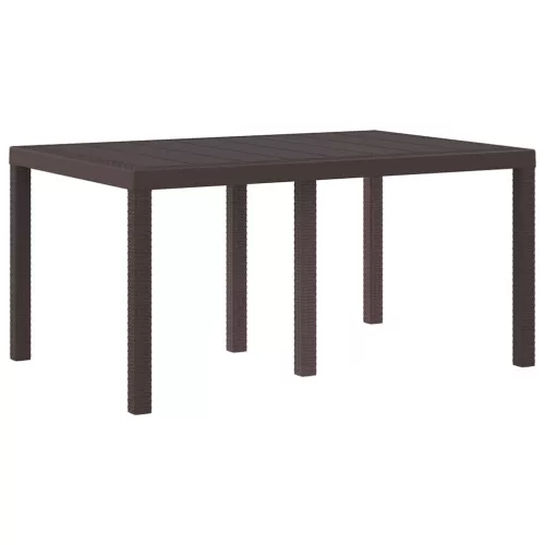 Kerti Asztal Barna 150 x 100 x 73 cm polirattan