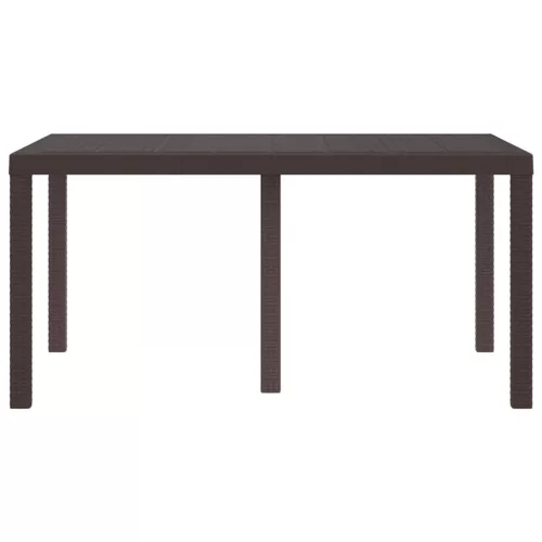 Kerti Asztal Barna 150 x 100 x 73 cm polirattan