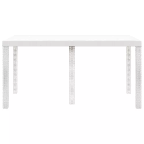 Kerti Asztal Fehér 150 x 100 x 73 cm polirattan