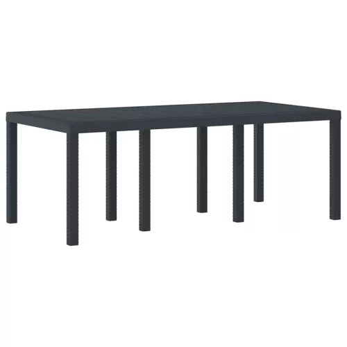 Kerti Asztal Antracit 200 x 100 x 73 cm polirattan