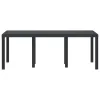 Kerti Asztal Antracit 200 x 100 x 73 cm polirattan