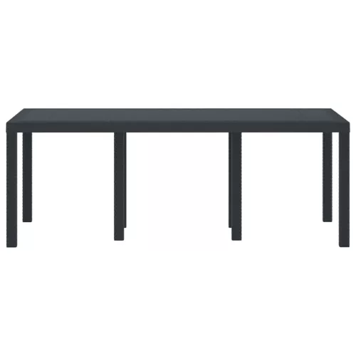 Kerti Asztal Antracit 200 x 100 x 73 cm polirattan
