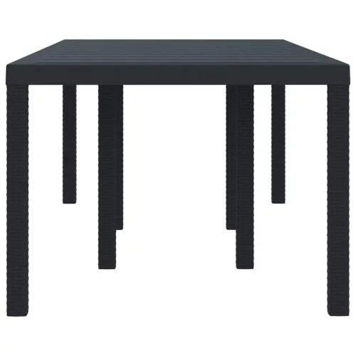 Kerti Asztal Antracit 200 x 100 x 73 cm polirattan