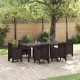 Kerti Asztal Barna 200 x 100 x 73 cm polirattan