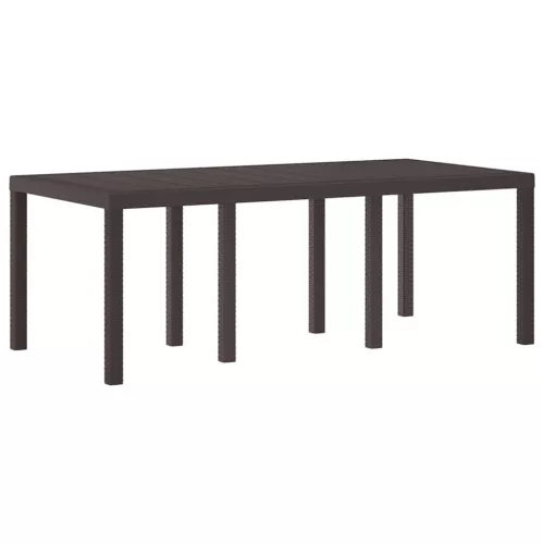 Kerti Asztal Barna 200 x 100 x 73 cm polirattan