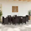 Kerti Asztal Barna 200 x 100 x 73 cm polirattan