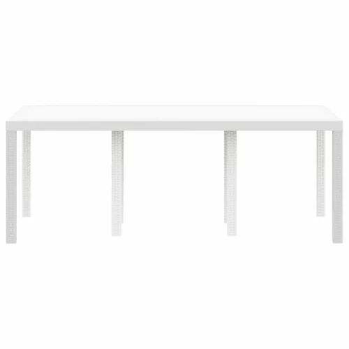 Kerti Asztal Fehér 200 x 100 x 73 cm polirattan