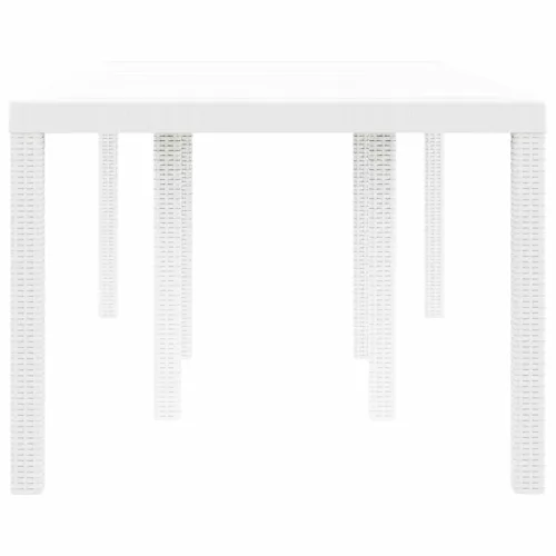 Kerti Asztal Fehér 200 x 100 x 73 cm polirattan