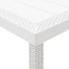 Kerti Asztal Fehér 200 x 100 x 73 cm polirattan