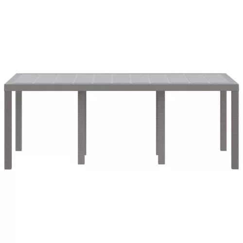 Kerti Asztal Világosszürke 200 x 100 x 73 cm polirattan