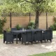 Kerti Asztal Antracit 250 x 100 x 73 cm polirattan