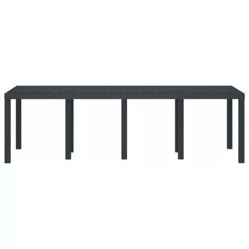 Kerti Asztal Antracit 250 x 100 x 73 cm polirattan