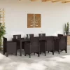 Kerti Asztal Barna 250 x 100 x 73 cm polirattan