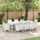 Kerti Asztal Fehér 250 x 100 x 73 cm polirattan