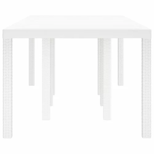 Kerti Asztal Fehér 250 x 100 x 73 cm polirattan
