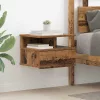 Lebegő éjjeliszekrény 2 pcs Régi fa 40 x 31 x 27 cm Faanyag