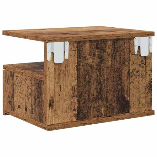 Lebegő éjjeliszekrény 2 pcs Régi fa 40 x 31 x 27 cm Faanyag