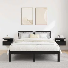  Lebegő éjjeliszekrény 2 pcs Musta tammi 40 x 31 x 27 cm Faanyag