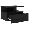 Lebegő éjjeliszekrény 2 pcs Musta tammi 40 x 31 x 27 cm Faanyag