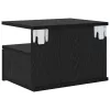 Lebegő éjjeliszekrény 2 pcs Musta tammi 40 x 31 x 27 cm Faanyag