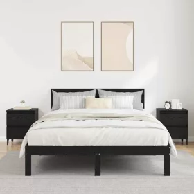 Éjjeliszekrény 2 pcs Musta tammi 40 x 35 x 50 cm Faanyag