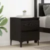 Éjjeliszekrény 2 pcs Musta tammi 40 x 35 x 50 cm Faanyag