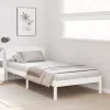 Ágykeret fejtámlával Fehér 90 x 200 cm Tömör fenyőfa