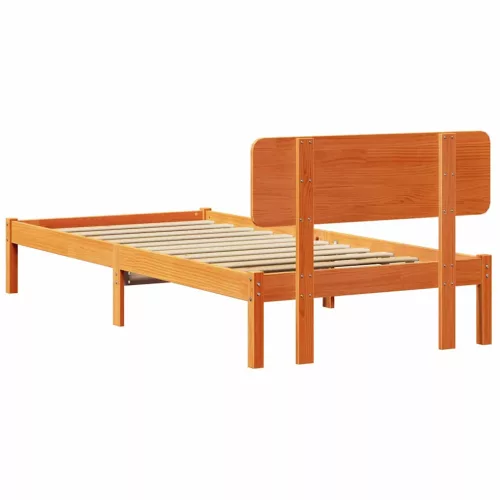Ágykeret fejtámlával Faggyú barna 75 x 190 cm
