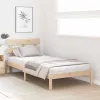 Ágykeret fejtámlával Barna 90 x 190 cm Tömör fenyőfa