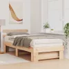 Ágykeret fejtámlával Barna 80 x 200 cm Tömör fenyőfa