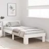 Ágykeret fejtámlával Fehér 90 x 200 cm Tömör fenyőfa