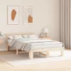 Ágykeret fejtámlával Barna 120 x 190 cm Tömör fenyőfa