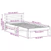 Ágykeret fejtámlával Fehér 90 x 200 cm Tömör fenyőfa
