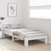 Ágykeret fejtámlával Fehér 75 x 190 cm Tömör fenyőfa