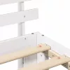 Ágykeret fejtámlával Fehér 75 x 190 cm Tömör fenyőfa