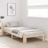 Ágykeret fejtámlával Barna 80 x 200 cm Tömör fenyőfa