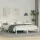 Ágykeret LED -es lámpákkal Fehér 150 x 200 cm Tömör fenyőfa