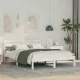 Ágykeret LED -es lámpákkal Fehér 120 x 200 cm Tömör fenyőfa