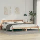 Ágykeret LED -es lámpákkal Barna 180 x 200 cm Tömör fenyőfa