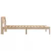 Ágykeret LED -es lámpákkal Barna 75 x 190 cm Tömör fenyőfa