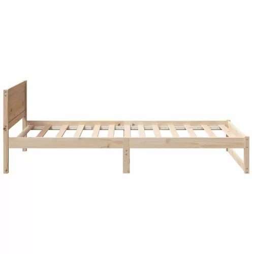 Ágykeret fejtámlával Barna 80 x 200 cm Tömör fenyőfa