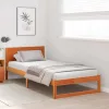 Ágykeret fejtámlával Barna 80 x 200 cm Tömör fenyőfa